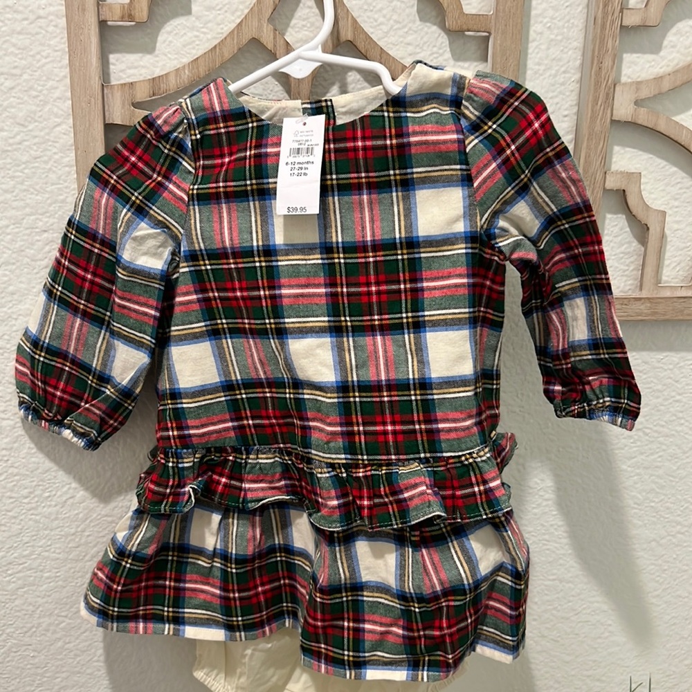 Gap baby plaid ruffle dress